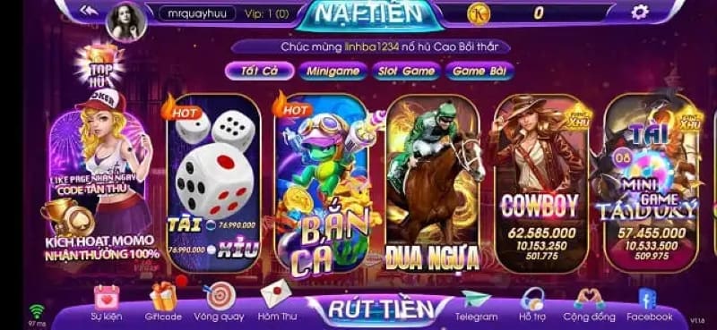 Những trò chơi có tại Koi68 fun