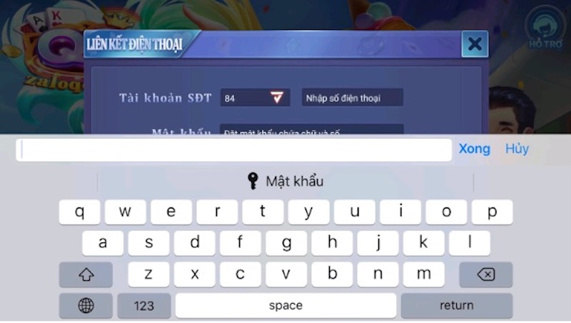 Các bước đăng ký zaloqq com thông qua số điện thoại