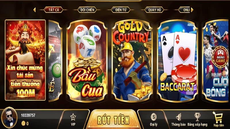 Các bước rút tiền Gold Country chi tiết