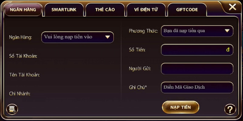 TX Vin - Cổng game đổi thưởng xanh chín cho game thủ cá cược 7 Hướng dẫn giao dịch nạp tiền tại TX Vin