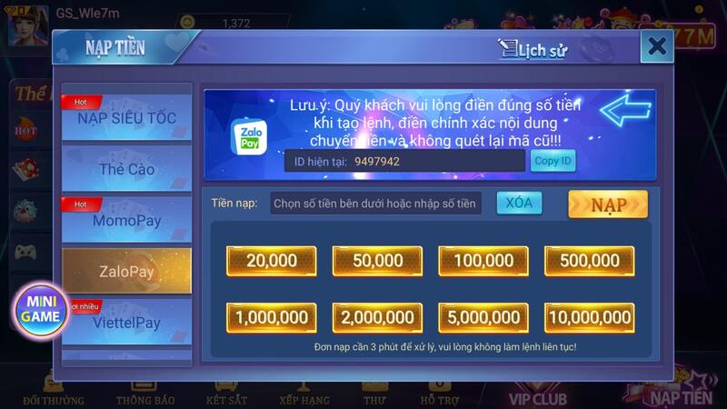 Mwin - Cổng Game Đổi Thưởng Hấp Dẫn Hàng Đầu Hiện Nay 5 Hướng dẫn các bước chi tiết nạp tiền Mwin