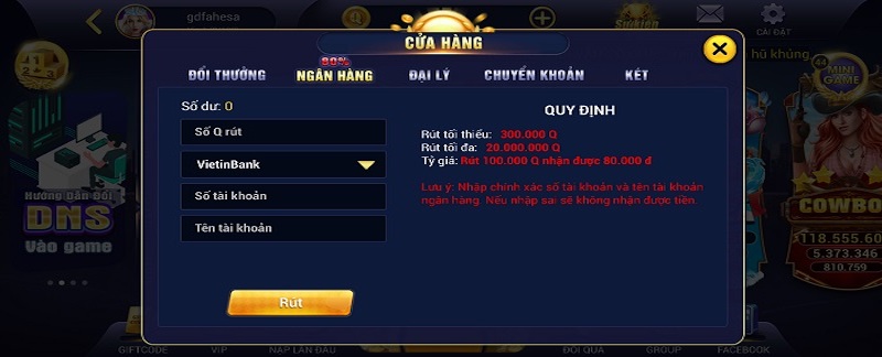 Thanquay247 Vip - Sân chơi phiên bản nâng cấp vô cùng hiện đại 5 Rút tiền từ Thanquay247 vip