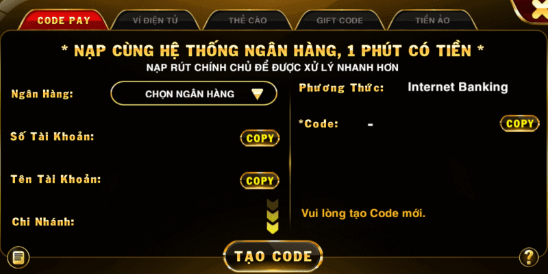 Hướng dẫn cách nạp tiền Rik789