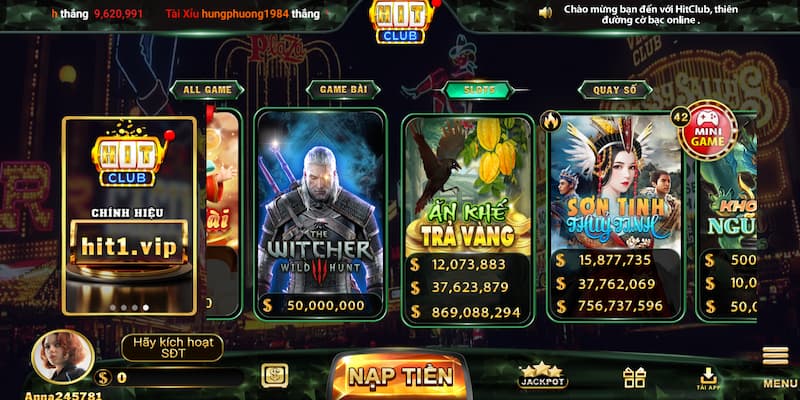 Hit Club - Cổng game đổi thưởng HOT nhất hiện nay 3 Siêu phẩm slot game đỉnh cao