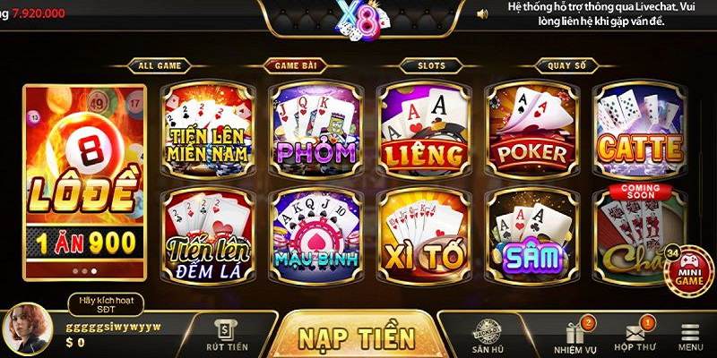 Đánh giá về cổng game x8 club được yêu thích nhất hiện nay 7 Các khuyến mãi tại cổng game x8 club