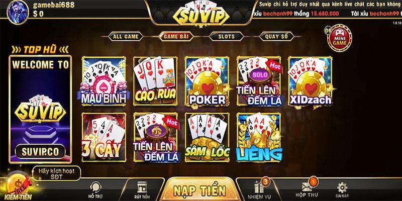 Suvip - Cổng game giải trí siêu đẳng cấp năm 2024 2 Những tựa game nổi bật và chất lượng có tại Suvip
