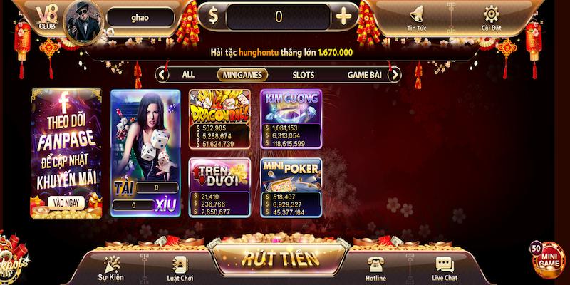 V8 club - Cổng game chất lượng nổi bật top đầu hiện nay 4 Mini game tại V8 club