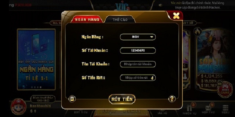 Tổng quan về Vic club - Cổng game hot nhất hiện nay 4 Một số cách rút tiền tại cổng game Vic club