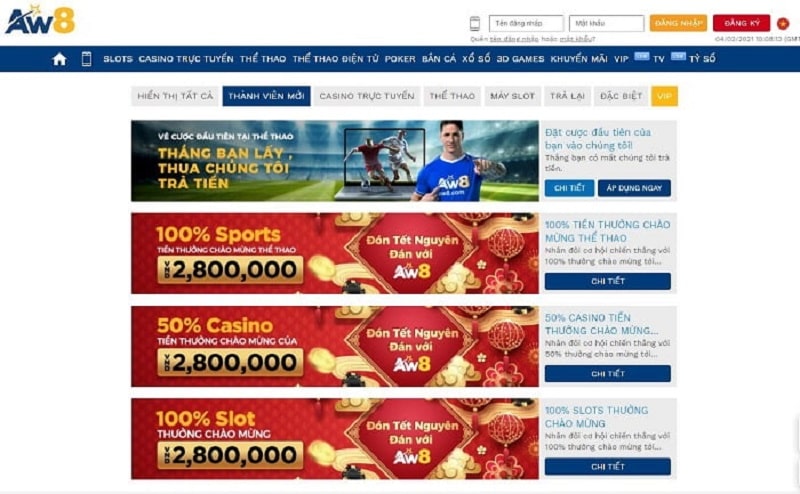 Aw8 vip - Cổng game nổ hũ chất lượng nhất mọi thời đại 3 Hướng dẫn đăng ký Aw8 vip