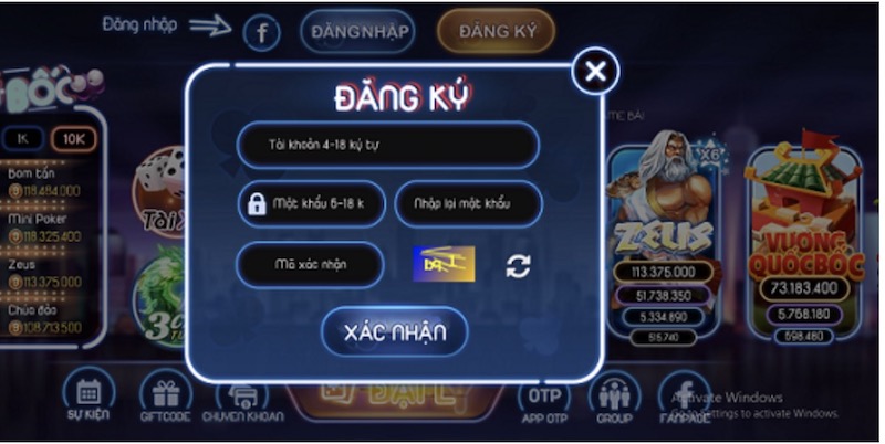Boc club - Cổng game nổ hũ đẳng cấp, uy tín hàng đầu Châu Á 3 Các bước đăng ký tài khoản game Boc club