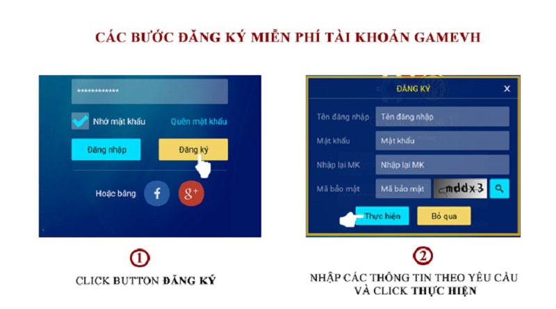 Gamevh - Sân chơi nổ hũ đỉnh cao nhất thị trường Việt 3 Hướng dẫn đăng ký tài khoản Gamevh