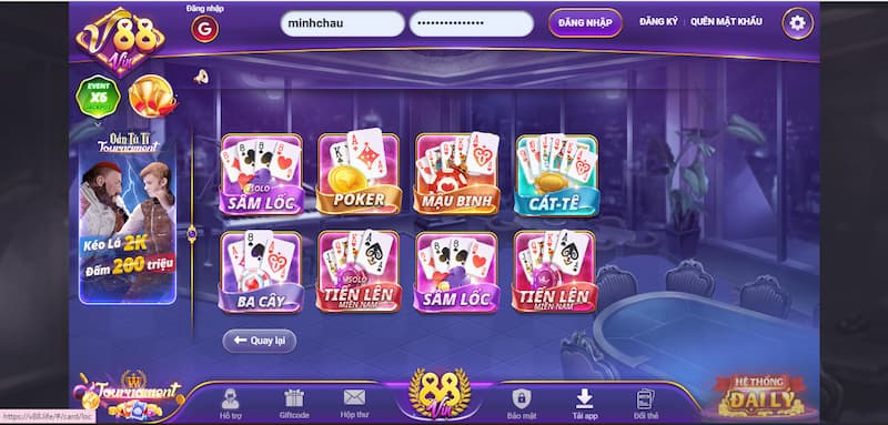 V88 vin - Sân chơi đổi thưởng trực tuyến hàng đầu Việt nam 2 Game bài trực tuyến đổi thưởng tại V88 vin