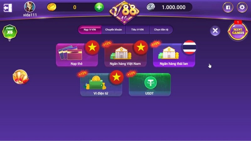 V88 vin - Sân chơi đổi thưởng trực tuyến hàng đầu Việt nam 4 Hướng dẫn các bước nạp tiền V88 vin