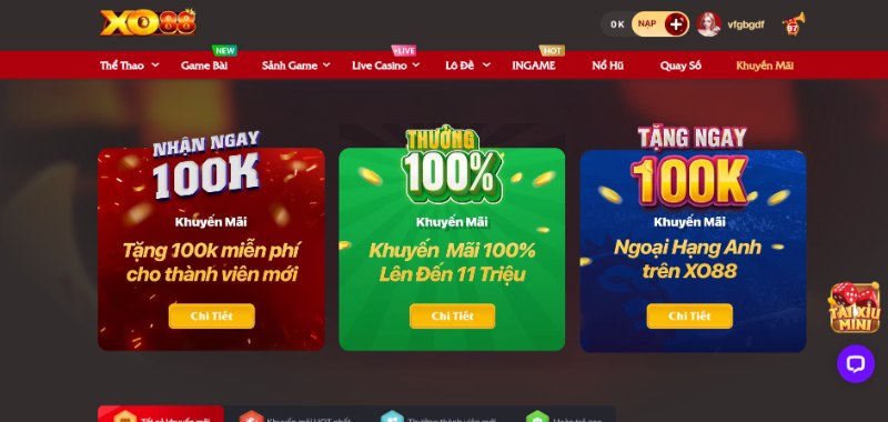 Tổng hợp các khuyến mãi XO88 HOT
